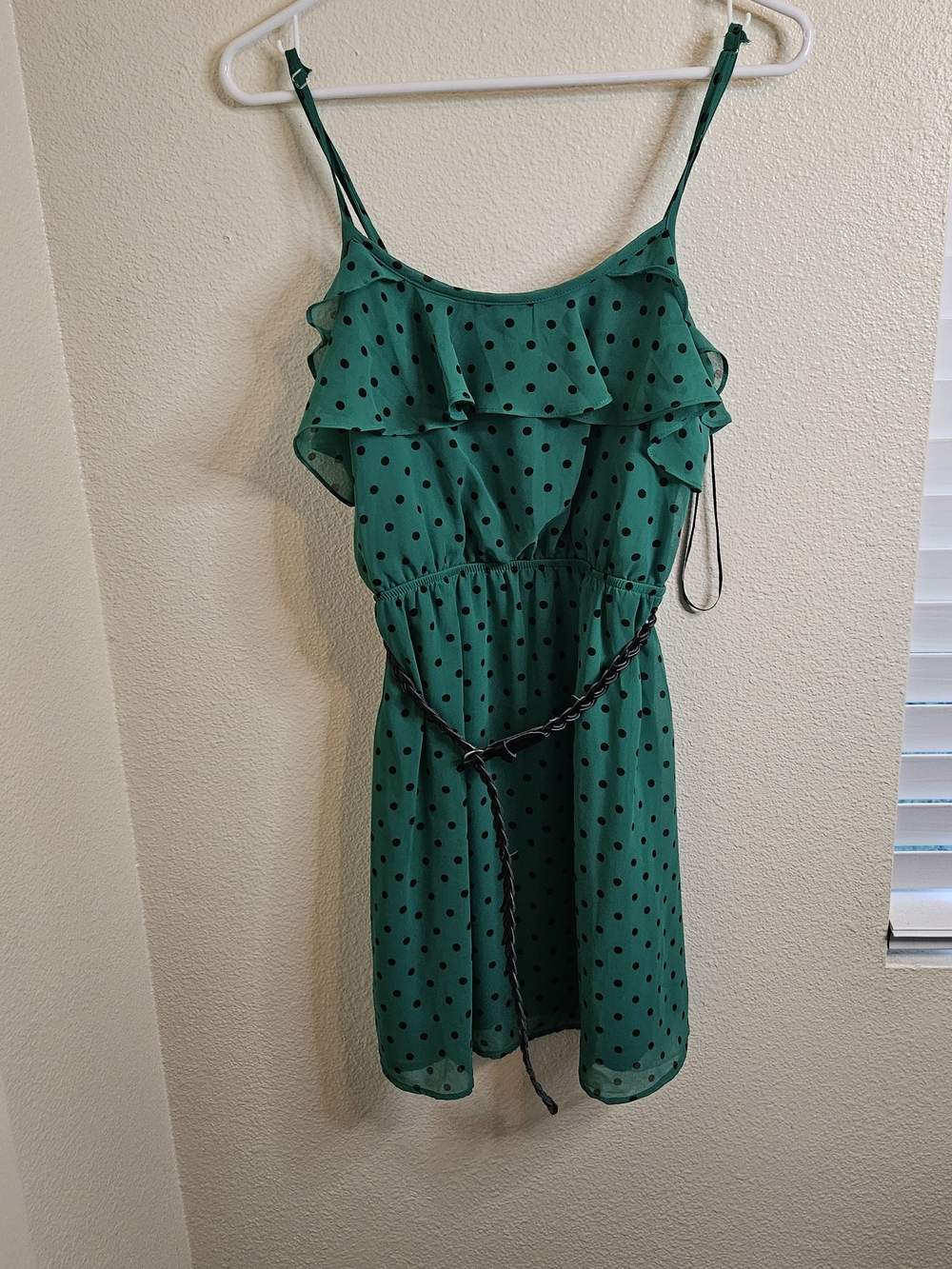 Green Polka Dot Ruffle Sundress
